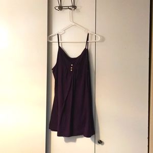 Purple strappy swing tank, brand unknown, 2x